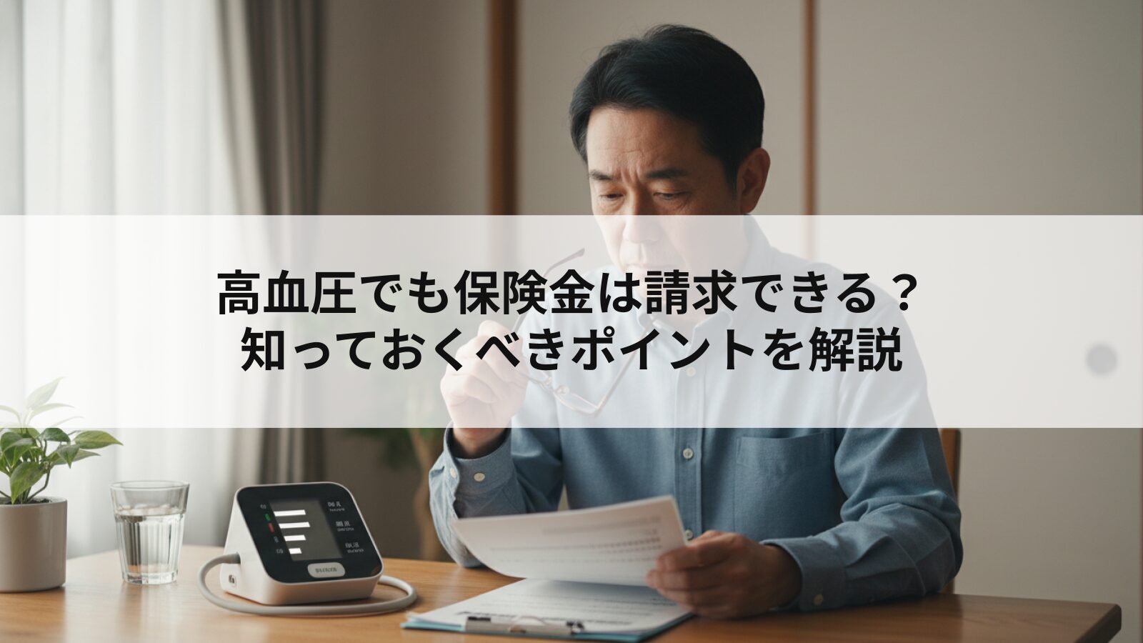 高血圧でも保険金は請求できる?知っておくべきポイントを解説